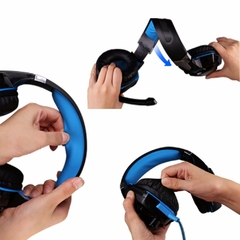 EC-062000 Kotion EACH G2000 Fones de ouvido estéreo para jogos de computador Melhor casque fone de ouvido para jogos de graves profundos com microfone de luz LED - Hi Tech Tecnologia