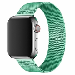 Imagem do laço magnético para Apple watch band 45mm 41mm 44mm 42mm 40mm 38mm pulseira de metal para iwatch apple watch 7 SE 6 5 4 3 2 pulseira
