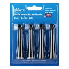 Cabeças de escova de dentes elétrica Fairywill macia suave substituível menos danos 4 cabeças terno para escovas de dentes FW-2205 FW-2209 - loja online