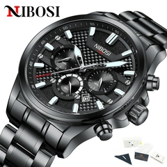 Imagem do NIBOSI Sport Relógios Masculinos Top Brand Luxo Relógios de Pulso de Quartzo Masculino Impermeável Cronógrafo Militar Relógios Masculino Relogio Masculino
