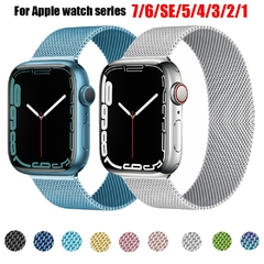 laço magnético para Apple watch band 45mm 41mm 44mm 42mm 40mm 38mm pulseira de metal para iwatch apple watch 7 SE 6 5 4 3 2 pulseira