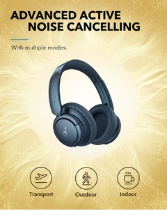 Soundcore by Anker Life Q35 Multi Mode Active Noise Canceling Fones de ouvido bluetooth sem fio, Hi-Res, 40H Playtime, Clear Calls - Hi Tech Tecnologia