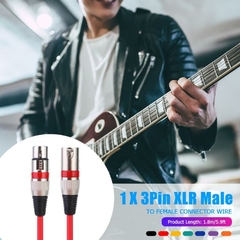 1.8M DMX Stage DJ Cabo Macho para Fêmea XLR 3Pin Cabo de Áudio Conector Fio Para Microfone Mixer Amplificador - loja online