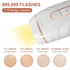 Depilador a laser 990000 flash depilador laser permanente removedor de cabelo a laser para mulheres casa ipl flash laser fotoepilador dropship - comprar online