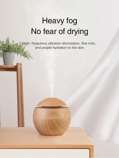 130 ml usb difusor de aroma ultrassônico umidificador de névoa fria purificador de ar 7 mudança de cor led luz noturna para escritório em casa - comprar online