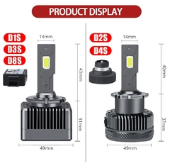 Imagem do D1S D3S LED Faróis 110W D1R D2S D2R D3R D4S D4R D8R Turbo LED 30000LM CSP Chip 6000K Branco Mais Brilhante Canbus