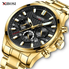 NIBOSI Sport Relógios Masculinos Top Brand Luxo Relógios de Pulso de Quartzo Masculino Impermeável Cronógrafo Militar Relógios Masculino Relogio Masculino