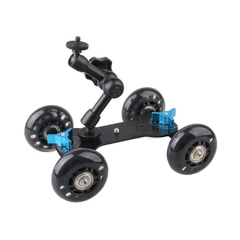 Imagem do 11|7 polegadas Magic Arm Dolly Car Móvel Rolling Camera Slider Estabilizador Vlog Track Rail Action Camera Acessórios de Fotografia Kits