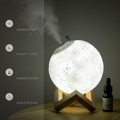 Umidificador de aroma de lua usb difusor de óleo essencial purificador de ar umidificador de névoa ultrassônica para aromaterapia em casa e escritório