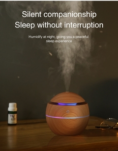 130 ml usb difusor de aroma ultrassônico umidificador de névoa fria purificador de ar 7 mudança de cor led luz noturna para escritório em casa - Hi Tech Tecnologia