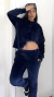 Conjunto de plush con pantalon babucha en talle 1negro