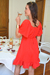 Vestido nudo en sedita - comprar online