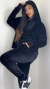 Conjunto de plush con pantalon babucha en talle 1negro - comprar online