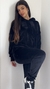 Conjunto plush, con pantalon babucha talle 2 negro - comprar online