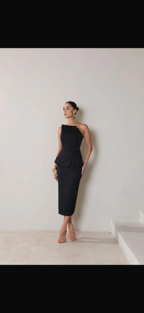 VESTIDO MIDI ALFAIATARIA
