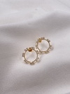 BRINCO CIRCULO COM QUADRADINHO ZIRCONIA
