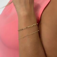 Pulseira elos Cartier 18cm bananada a ouro 18k na internet