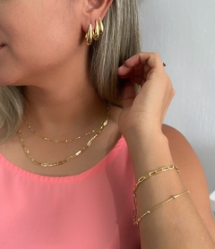 Colar elos Cartier 45cm banhado a ouro 18k
