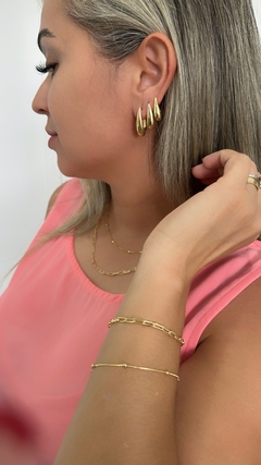 Trio de argolas banho ouro 18k - comprar online