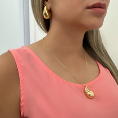 Colar gota luxo banhado a ouro 18k - MISSY SEMIJOIAS