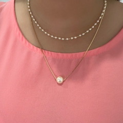 Colar pérolas 40cm banho ouro 18k - MISSY SEMIJOIAS
