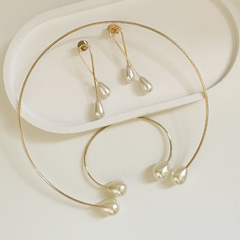 Colar Aro Pérolas banhado em ouro 18k - MISSY SEMIJOIAS