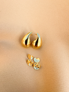 Brinco Gota Ísis P - em banho ouro 18k - comprar online