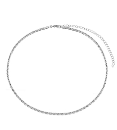 Choker trançada - banho ródio - comprar online