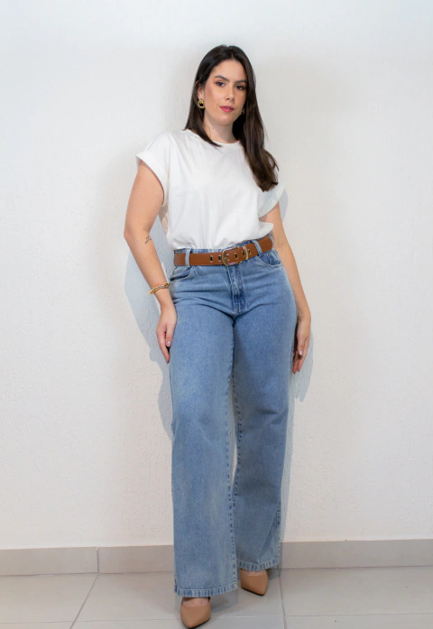 CALÇA JEANS WIDE LEG TORINO