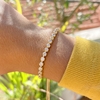 Pulseira Bolinhas Zircônia Branca