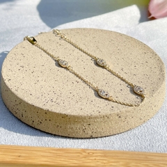 Pulseira Olho Grego Zircônias - gAmô