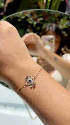 Pulseira Cristal Ametista Olho Grego na internet