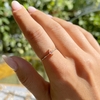 Anel Cristal Quartzo Rosa Navete