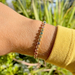 Pulseira Cristal Paraiba Inteira Bolinhas
