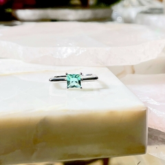 Anel Quadrado Cristal Paraíba - loja online