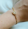 Pulseira Difusora de Aromas Mandala Dourada