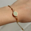 Pulseira Difusora de Aromas Flor da Vida Dourada