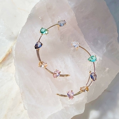 Brinco Ear Cuff Gotas Cristal na internet