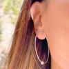 Brinco Argola Banho de Diamante