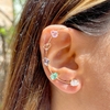 Brinco Ear Cuff Gotas Cristal