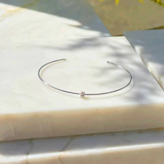 Bracelete Zircônia Branca Banho de Diamante - gAmô