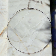Gargantilha Zircônia Branca Banho de Diamante na internet