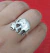Anillo elefante de pura plata "925" con su cria