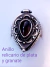 Anillo relicario de pura plata 925 y granate - La Alegría Darío Fumagalli