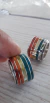 anillo Arcoiris plata peruana