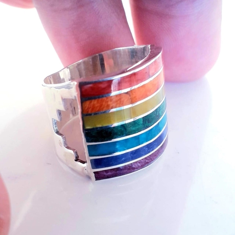 Anillo de Plata peruana con piedras naturales