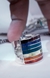 Anillo Arcoiris de pura plata 950 con piedras naturales engarzadas