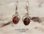 Aros de plata 925 y granate natural checo