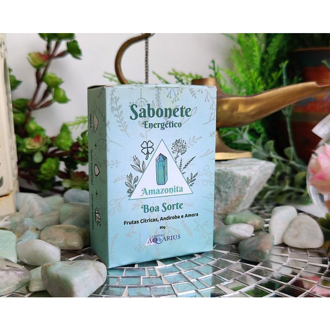 Sabonete Energético - Amazonita - Boa Sorte ,frutas cítricas,andiroba e amora