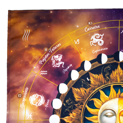 Toalha Altar Tarot Tecido Cartas Zodiaco Sol Signo 70x70cm - loja online